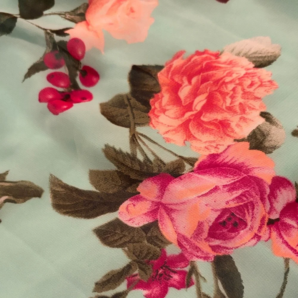 Pinkblush Mint Floral Maternity Dress - Picture 6 of 8